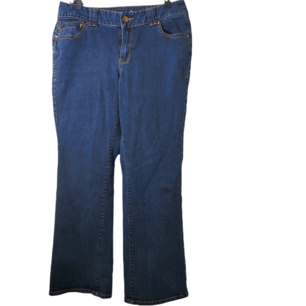 Lane Bryant Women's‎ Petite Slim Boot Cut Genius Fit Jeans 14P Stretch Denim